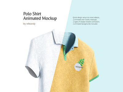 Polo Shirt Animated Mockup animated clothing download mock up mockup polo polo shirt poloshirt psd uniform