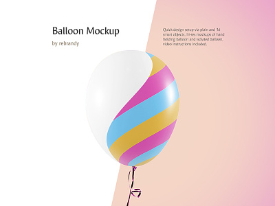 Balloon Mockup ball ballon balloon clear download hold inflatable mock up mockup psd soar sphere