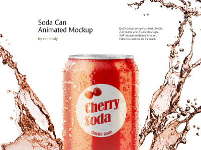 Soda Can Animated Mockup