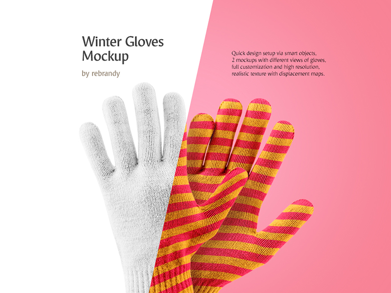 Download Winter Gloves Mockup by Alexandr Bognat on Dribbble