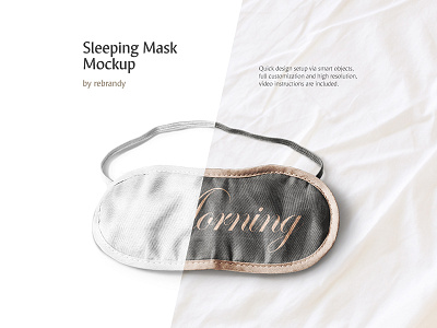Sleeping Mask Mockup accessory bandage download elastic eyemask mask mock up mockup night psd sleep stretchy