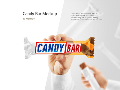 Candy Bar Mockup bar candy chocolate download foil mock up mockup packaging psd snack sweet wrapper