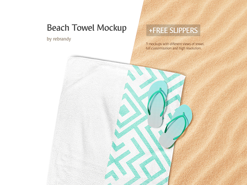 Download Beach Towel Mockup by Alexandr Bognat on Dribbble
