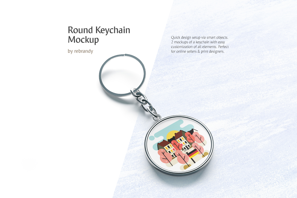 Download Round Keychain Mockup by Alexandr Bognat on Dribbble