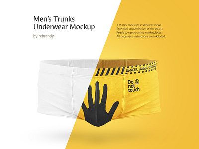 Men's Trunks Underwear Mockup apparel boxer briefs cloth design download garment mens mens fashion mock up mockup psd textile trousers trunks underclothes underwear