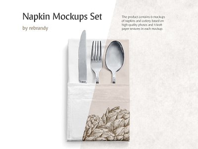 Download Napkin Mockup Set Designs Themes Templates And Downloadable Graphic Elements On Dribbble