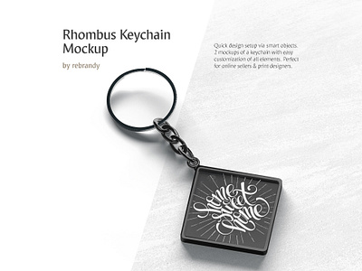 Rhombus Keychain Mockup accessory branding breloque car chain design download holder key key chain keychain keyring label mock up mockup psd rhombus ring souvenir trinket