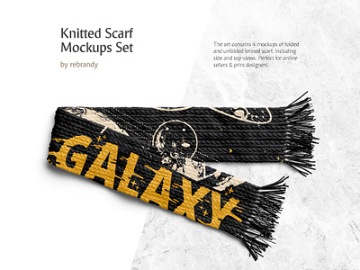 Knitted Scarf Mockups Set