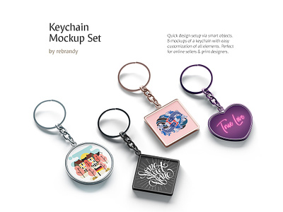 Keychain Mockups Set