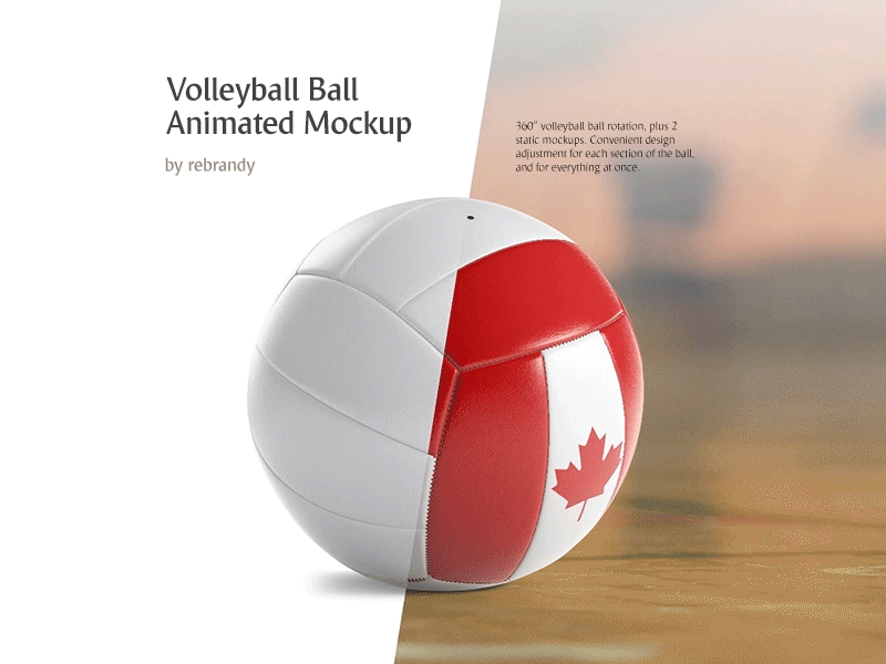 Volleyball Ball Animated Mockup