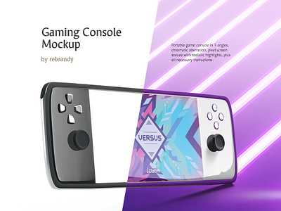 Gaming Console Mockup control controller device download game gamepad gamer games gaming console joystick keypad mock up mockup psd screen