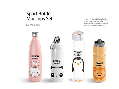 Download Sport Bottles Mockups Set By Alexandr Bognat On Dribbble