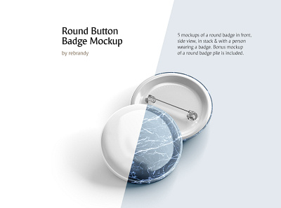 Round Button Badge Mockup accessory brooch button badge button design canvass clasp company display emblem identity mockup name pin pinback plastic psd round shield tag volunteer