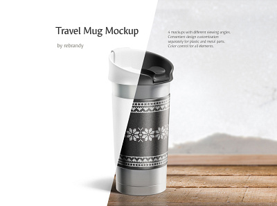 Travel Mug Mockup beverage cap cup download drink hike insulate liquid metal mockup psd shaker steel tea temperature thermo thermos travel mug tumbler warm