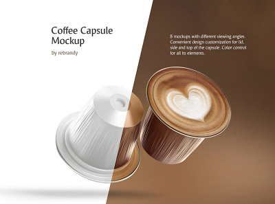 Coffee Capsule Mockup beverage breakfast caffeine cappuccino capsule capsules coffe coffee conserve container disposable download drink espresso mock up mockup plastic pod psd vacuum