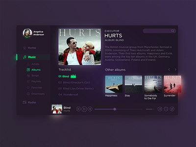 The concept of a music player element interface music player ui ux