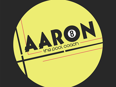 Aaron The Pool Coach 8 ball 80s 8ball billiards branding illustrator international logo pool vector