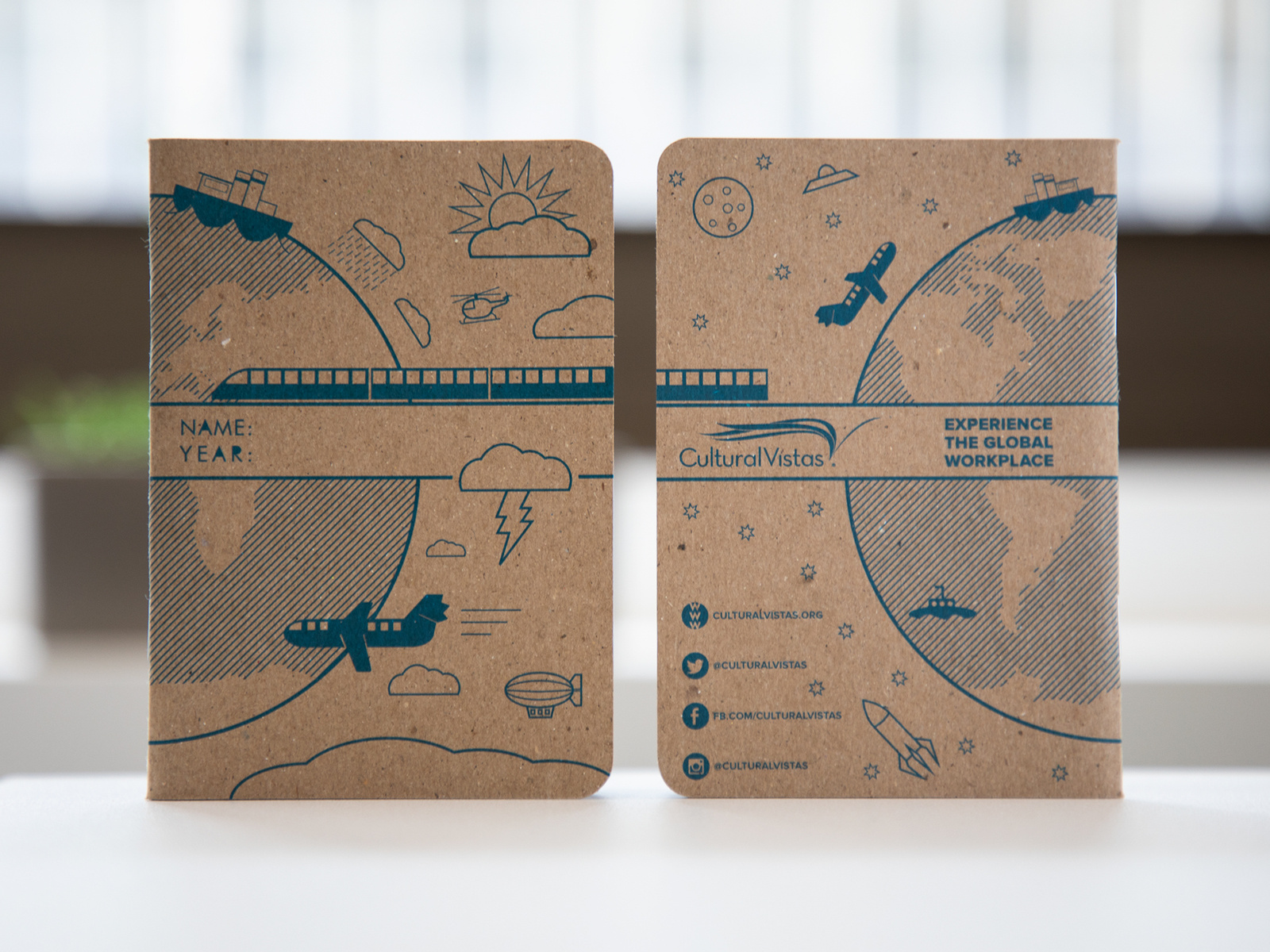 Cultural Vistas Notebook exchange field notes illustration illustrator international nonprofit notebook notes one color photography scout books tote bag totes transportation travel