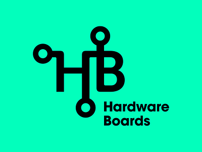 Hardware Boards branding circuits computer identity logo neon technology
