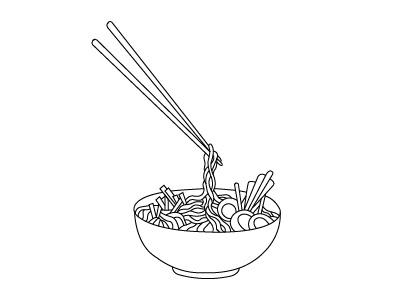 Noodles lines noodles wok