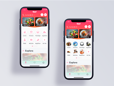 Concept Design - Home Rappi app design ecommerce illustration restaurant ui ux visual design