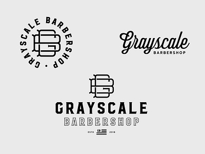 Grayscale Barbershop Branding apparel barbershop beer branding brewery craftbeer design icon identity illustration illustrator lettering logo logodesign minimal type typography ui ux vector