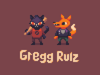 Night in the Woods - Pixel Art 8bit cute gregg mae night in the woods nitw pixel retro simple small tiny