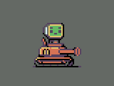 Pixel Tankbot 8bit animation art clean cute db8 gif gif animation greatlemon pixel retro scratch simple small smooth tiny