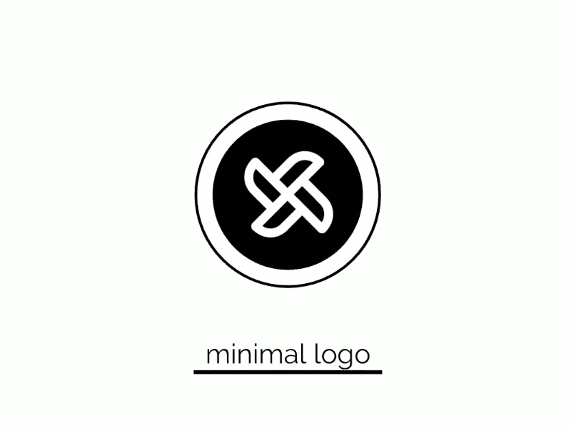 Black & White Fast Minimal Logo Animation