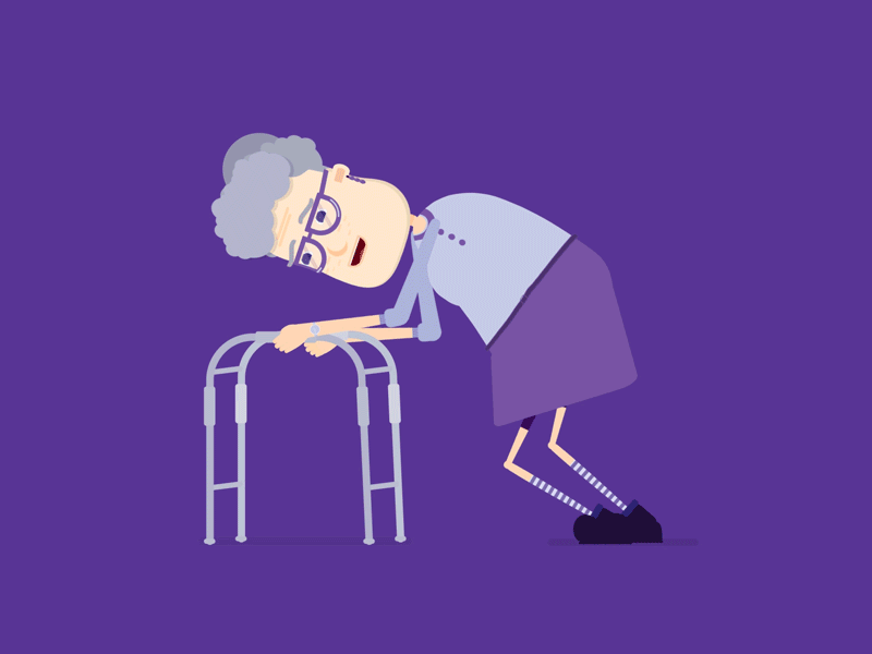 Old Lady Walk adobe ae aescripts after effects aftereffects animation cartoon character character animation duik explainer illustration joysticksnsliders minimal mograph motion motion graphics rig story trendy