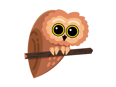 Little Saw-Whet Owl bird birds design doodle dustcause illustration illustrator owl procreate saw whet owl sketch sticker sticker art sticker design stickers vector vector art