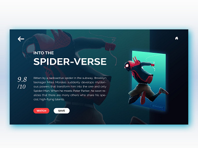Into The Spiderverse Work 1 article illustration kid marvel mobile movie review sketch sony spiderman spiderverse typography ui ui design uiux user interface ux web webdesign