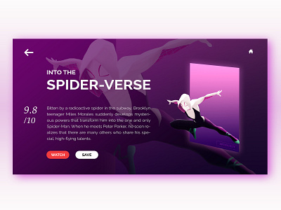 Into The Spiderverse Work 1f app design illustration kid marvel mobile review sony spiderman spiderverse ui ui design uiux user interface
