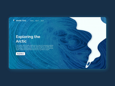 EXPLORING THE ARCTIC adobe adobexd design illustration ui uidesign uiux web webdesign webpage