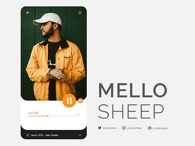 Minimalist music UI adobexd appdesign illustration minimalist music song ui uidesign uiux