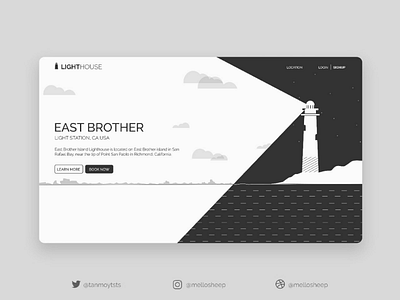 Lighthouse inspired UI adobe adobexd dailyui illustration inspiration lighthouse ui uidesign uiux web webdesign