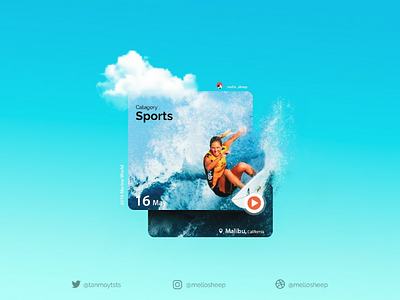 Sports UI adobe photoshop sports surfing ui uidaily uiux ux
