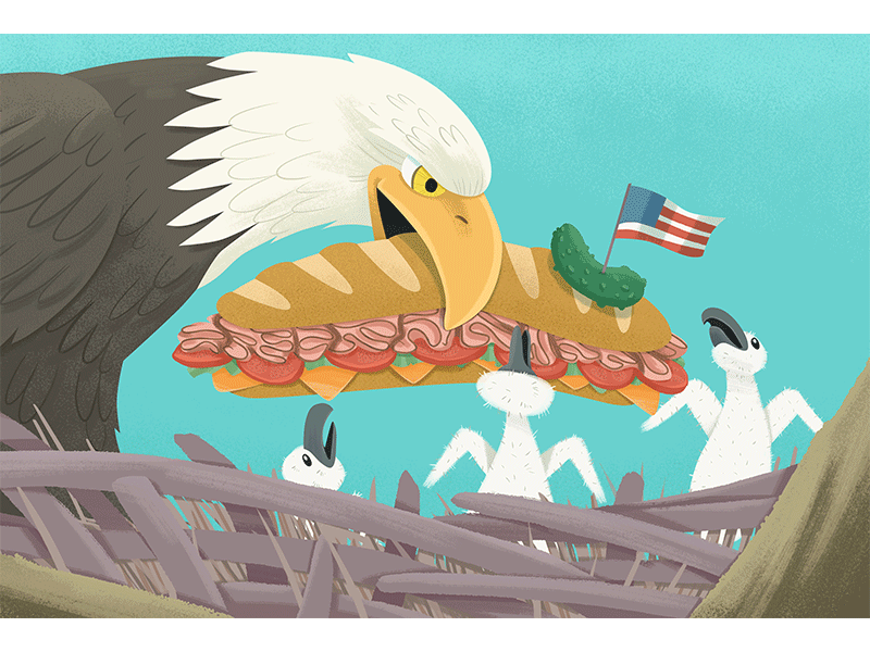 Greatest Sandwich Shops in America america eagles gif patriotism sandwiches