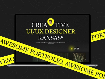 Kansas- Portfolio Website Template about animation avatar background black branding creative dark designer graphic design green header header animation homepage modern neon portfolio ui web website