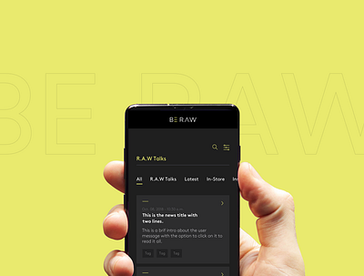 BE R.A.W android android app app ios mobile ui ux uxui