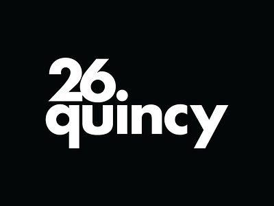 26 Quincy apartment black and white branding design graphic graphic design illustration logo logo design luxury minimal type typography