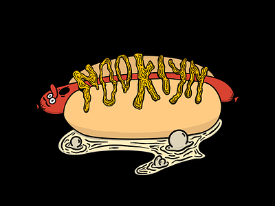 Fun lil hot dogger! branding design dog food graphic graphic design hot hotdog illustration lettering logo new york nooklyn play type typography