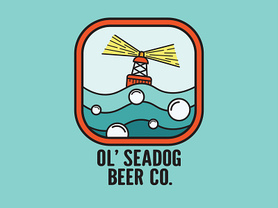 Ol' Seadog Beer Co. Logo beer icon illustration logo