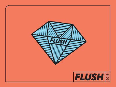 Flush Diamond badge brand branding design illustration logo pattern type typography