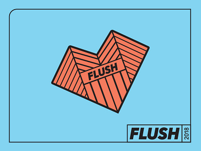 Flush Heart badge branding design graphic graphic design icon illustration logo type typography vector