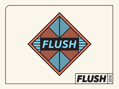 Flush Badge badge branding design graphic icon illustration logo type typography