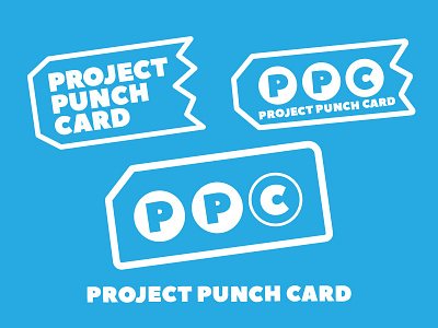 Project Punch Card Logo Options badge branding design graphic graphic design icon illustration logo type typography