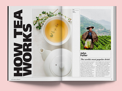How Tea Works design editorial graphic graphic design layout magazine print type typography