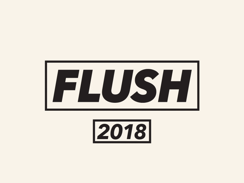 Animated Flush branding color design graphic graphic design logo motion motion design type typography vector