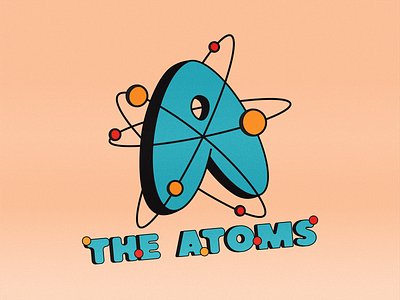 The Atoms badge branding design graphic graphic design icon illustration logo type typography
